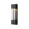 Z-Lite Striate 1 Light Outdoor Wall Sconce, Black & Clear Optic Glass 575S-BK-LED - alternate 1